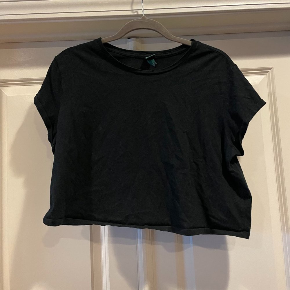 XXL Black Crop Top